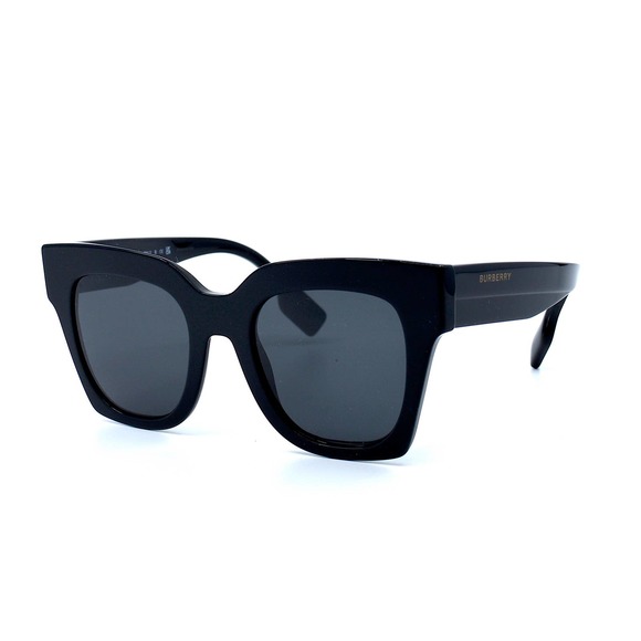 NEW BURBERRY KITTY BE4364 BLACK DARK GREY AUTHENTIC SUNGLASSES - Picture 3 of 14